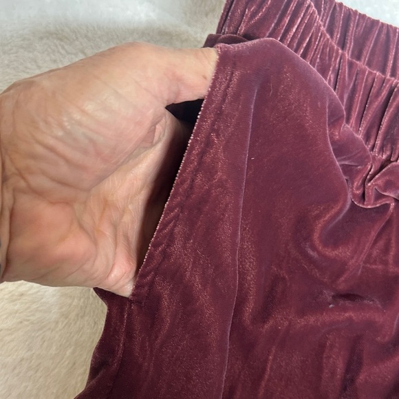 Universal Thread Velour Maroon Wide Leg Pants - Picture 11 of 13